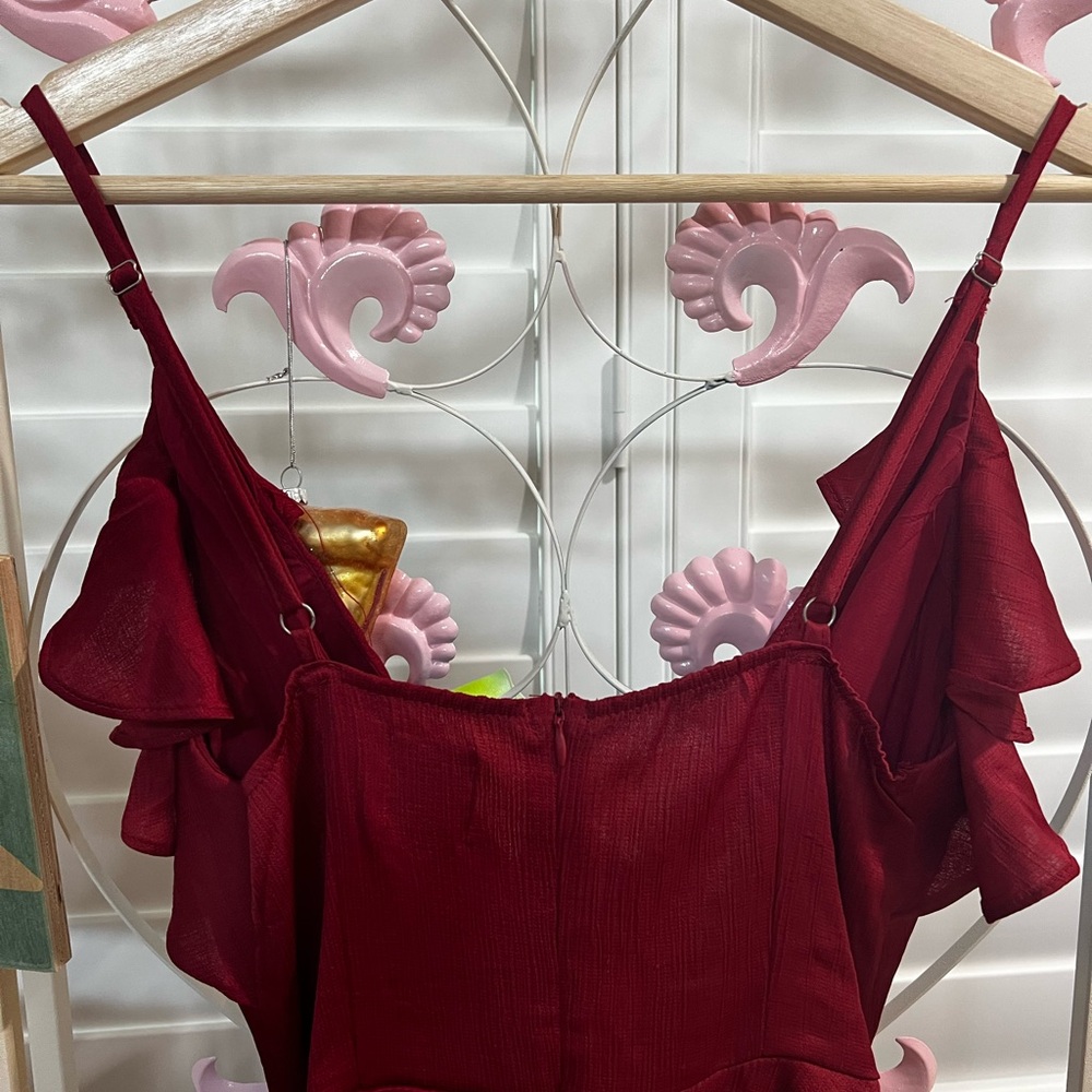 Princess Polly Red Ruffled Bodycon Mini Dress - Picture 4 of 5